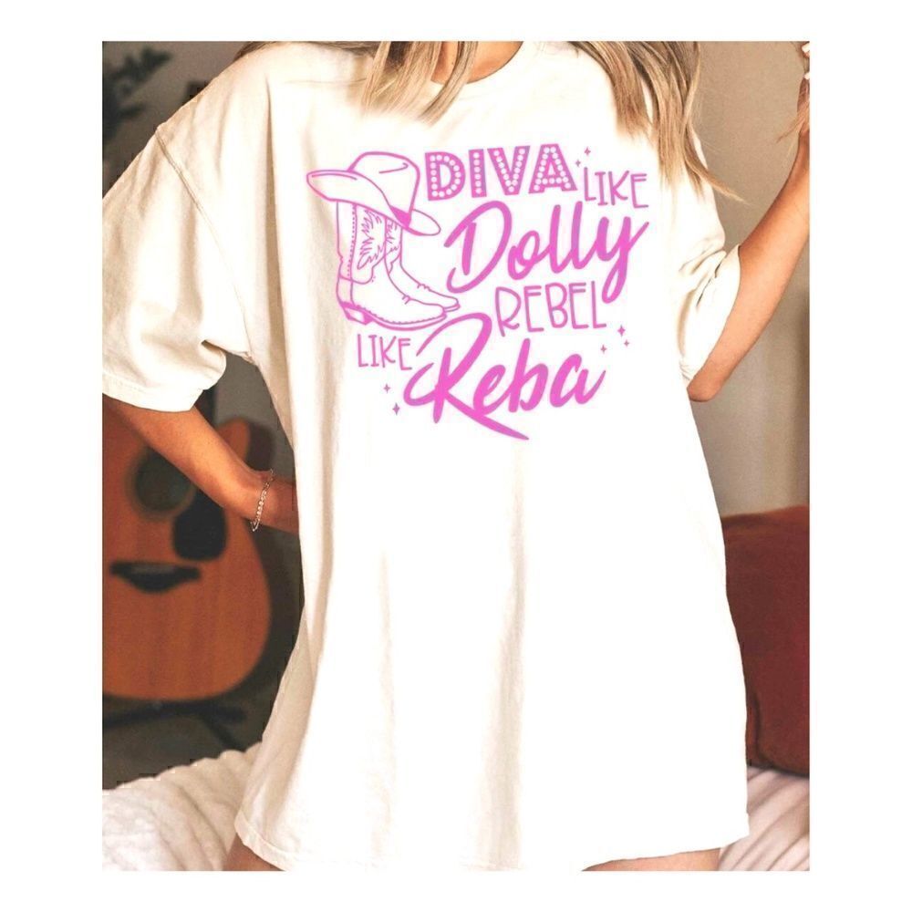 Diva Like Dolly Rebel Like Reba Oversized T-Shirt